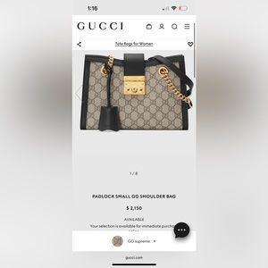 Gucci Padlock Small GG Shoulder Bag Black